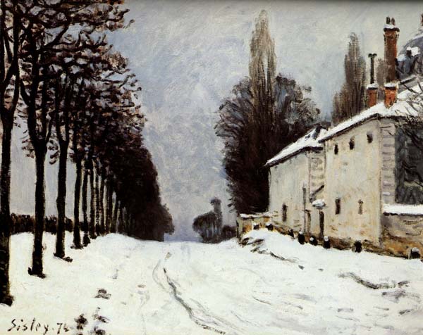 Snow on the Road,Louveciennes